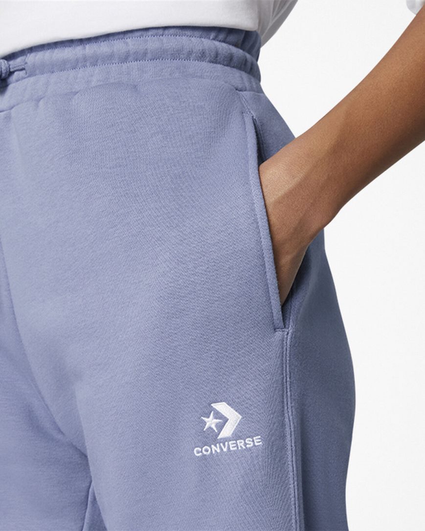 Men's Converse Go-To Embroidered Star Chevron Standard Fit Fleece Sweatpants Purple | AU 85431Z